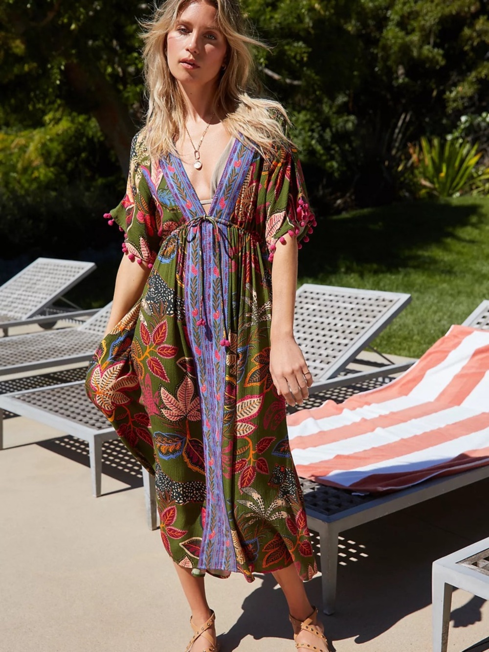 FARM Rio Multicolor Swim Cover-Up XS